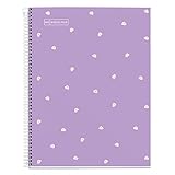 Miquelrius - A5 Notebook, 1 Color Strip, 80 5 mm Squared Sheet, 90 g nga Papel, 2 Buho, Laminated Hard Cover, Lavender Daisy nga kolor