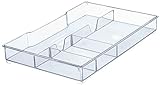 Leitz 52150002 - Bandeja organizadora para bucs de cajones Plus y WOW, 4 compartimentos, Transparente, Poliestireno