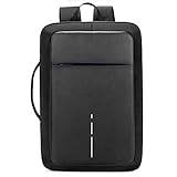 Mochila antirrobo para computadora portátil, mochila de negocios con puerto de carga USB para hombres y mujeres, mochila de viaje, mochila universitaria, para portátil de 17.3 pulgadas, color negro