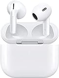 [Certificato MFi Apple] AirPods Auriculares Inalámbricos Bluetooth 5.3 Hi-Fi Auriculares con Sonido estéreo Micrófono Incorporado con Caja de Carga,Auriculares Impermeables IPX8 para iPhone Android