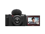 Sony ZV-1F Cambra Digital, per a Vlogs, amb Pantalla Multiangle, Vídeo 4K, Cambra Lenta i Funcions per a Vlog, Negra