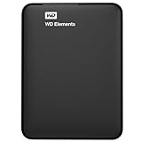 Western Digital 1TB Elements USB 3.0 - Disco Duro Externo (1000 GB, USB 3.0, 6,35 cm (2.5'), Alámbrico, 5000 Mbit/s, 480, 5000 Mbit/s) Negro