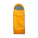 outdoorer Saco de dormir infantil Dream Express – Saco de dormir infantil con forro de algodón (diseño de tigre, naranja)