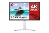 LG 27UP550N-W - Monitor para creadores LG 4K UHD (Panel IPS: 3840x2160, 300cd/m², 1000:1, HDR10, DCI-P3 98%); entradas: HDMI x2, DP x1, USB-Cx1; Ajust. en altura e inclinación, Blanco
