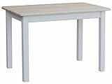 Jedilna miza kuhinjska miza masivna medeno bela miza iz borovega lesa nov proizvajalec lakirana borovina (70 x 120)