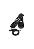 SPC Original Lite teléfono fijo color negro sobremesa y mural fácil de usar con 2 memorias directas, rellamada al último número marcado y función mute