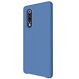Funda para Xiaomi Mi 9/Mi 9 SE Teléfono Móvil Silicona Liquida Bumper Case y Flexible Scratchproof Ultra Slim Anti-Rasguño Protectora Caso (Blue, Xiaomi Mi 9)