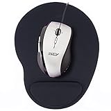 Tapis de souris ergonomique noir, tapis de souris pour ordinateur PC, repose-poignet en gel