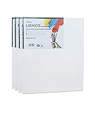 Pack lienzos canva blancos para pintar con bastidor y tablillas preestirado - 100% algodón 280g/m² - varios tamaños (4PCS - 40X50)