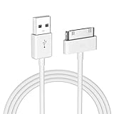 POWERADD - Cable de Datos 30-Pin USB Carga, Cargador Apple MFi Certificado para iPhone 4, iPad 1/2/3 y iPod Carga Rápida, Ligero y Portátil, Blanco