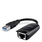 Linksys USB3GIG-EJ - Adaptador Ethernet Gigabit USB 3.0 (Puerto Gigabit Ethernet), Negro