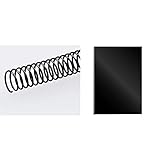 Fellowes 5111401 - Упаковка из 50 металлических спиралей 30 мм, черный + глянцевый картонный переплет Chromolux, сверхжесткий, 250 микрон