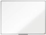 Nobo Pizarra Magnética de Acero, 1200 x 900 mm, Marco de Aluminio, Fijado a la Pared con Montaje en las Esquinas, Bandeja para Rotuladores, Gama Essence, Blanco, 1905211