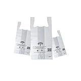 TuTicket TERMICO.com - Plastposer med T-shirt-håndtag, 35x50. Måler 200 og 50 mikron. Modstandsdygtig, genanvendelig, 70 % genanvendt og 100 % genanvendelig (1 kg pakke)