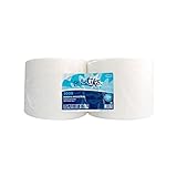 Spoelen van wit cellulose industrieel papier | Rollen industrieel pulppapier | Witte papierrol | Pak van 2 papierrollen | Laminaatafwerking | 1,6kg | merk Práctiko