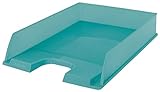 Esselte Stackable Desk Tray, A4 size Organizer for Documents, Catalogs, magazines and Information Brochure, Home le Office, Embossed Design, Colour'Breeze Range, Blue, 626274