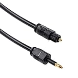 Oiyagai 2pcs Toslink óptico a Mini Toslink Jack Cable de audio digital SPDIF OD 4.0 (1M / 3.2FT)