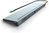 Док-станция для двух мониторов USB C с 4K HDMI, VGA, PD 100 Вт, USB-C, Gigabit Ethernet, 3 USB, SD/TF, совместимая с ноутбуками MacBook/DELL/HP/Lenovo/Surface и Thunderbolt 3/4