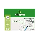 Canson Vegetal Basik, Блокнот клееный А4+, 50 листов, 95 г