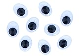 INNSPIRO Ojos móviles negros autoadhesivos ovalados 10x13mm. 70u.