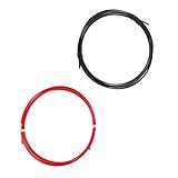 Cable de saltar Crossfit (2 unidades, longitud 3 m), cuerda crossfit roja (2,4 mm) + cable de saltar negro (3,4 mm) compatible con todas las cuerdas