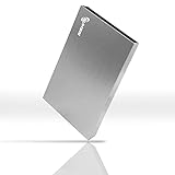 SUHSAI Disc Dur Extern portàtil USB 2.0 HDD Backup 1TB Disc Dur ultraprim de Transferència de Dades d'Alta Velocitat Compatible amb PC, Mac, Windows, Escriptori (Plata)