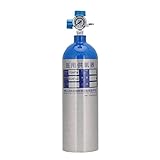 FILFEEL Cilindro de oxígeno, Botella de Cilindro de Tanque de oxígeno Profesional de 2L con Mochila portátil para el hogar al Aire Libre(Azul)