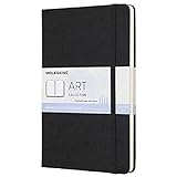 Moleskine 13 x 21 cm Large Art Collection Notebook Watercolor Sketchbook Album for Drawing with Hard Cover, Paper ເຫມາະກັບນ້ໍາ, ສີແລະສີນ້ໍາສໍ, ສີດໍາ, 72 ຫນ້າ