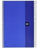 Miquelrius - Chromatische index, maat 4 (152 x 210 mm), 100 vellen van 70 g/m², gelinieerd raster van 5 mm, met alfabetische index, gelamineerde kartonnen omslag, blauwe kleur
