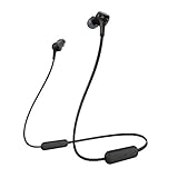 Sony WIXB400 - Auriculares inalámbricos de botón (Bluetooth, Extra Bass, 15h de batería, Tapones magnéticos para Transporte fácil, Llamadas Manos Libres, óptimo para Trabajar en casa), Negro