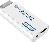 Wii a HDMI Converter, SZJUNXIAO Convertidor Wii a HDMI Wii2HDMI Adaptador de Video Full HD 1080P con Salida de Audio de 3,5 mm Puerto Wii a HDMI Conector Compatible Todos Modos de visualización Wii