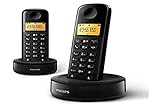 TELEFONO Philips D1602B/34 Duo INALAMBRICO 1.6'' Negro 300MAH