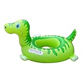 1 flotador inflable Tyrannosaurus Rex, flotador infantil con asiento de flotación, flotador inflable, ayuda de natación plegable de dibujos animados, adecuado para niños de 1 a 8 años