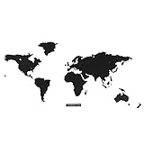 Flamingueo Mapa Mundi Pared - Mapa Mundi Metal Pared con Imanes para Fotos, Vinilo Mapa Mundi Pared para Marcar Viajes, Mapa Mundi Grande Pared, Mapa del Mundo, Mapamundi, 103 x 55 cm