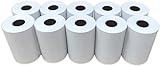 Sumedtec - Pack de 10 rollos de Papel termico 57x40, 57 mm x 40 mm para todos los Datafonos y TPV, sumadoras y basculas Paquete De 10, 57 x 40 x 12 mm, Color Blanco