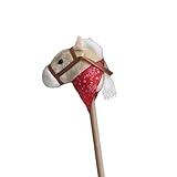 TACHAN - Tête de cheval avec bâton - Avec des sons pour le rendre plus réel - Cheval jouet pour garçons et filles - Couleur blanche - Dimensions 80 cm de haut (CPA Toy Group 7278084)