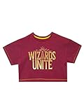 HARRY POTTER Camiseta de Crop de Manga Corta para Niñas Wizards Unite Rojo 12-13 Años