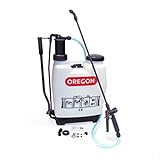 Oregon Backpack Pressure Sprayer for Insecticides and Herbicides with Lance and 2 Adjustable Nozzles, 20 Liters, Backpack Gardening Accessory for Back (518771)