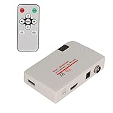 Caja convertidora de HDMI a RF coaxial, HD HDMI a RF Adaptador de cable coaxial con control remoto para reproductores de DVD, decodificador, computadoras, etc., convierte HDMI a señal analógica RF(EU)