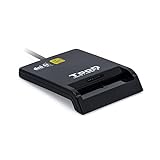 Tooq TQR-211B - Lector Externo de DNI Electrónico y Tarjetas Inteligentes (DNIe), USB 2.0 con Conector USB-C, Compatible con Mac y Windows (España), Color Negro