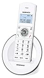 Daewoo Teléfono Inalámbrico Dect DTD-1400 | Teléfono Inalámbrico | Identificador de Llamadas | Pantalla Retroiluminada | Color Blanco