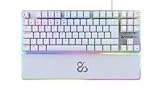 Оптомеханічна ігрова клавіатура Newskill Gungnyr TKL Pro Ivory, Antighosting, програмовані макроси, RGB, підставка для зап’ястя, змінні перемикачі Gateron Red, іспанська розкладка, Windows/Mac/Android, білий