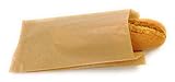 Bolsas papel kraft marrón para bocadillo o pastelería 14+7x27 cm (250 uds)