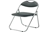 Pack de 2 sillas MOD-33 Silla plegable metálica color aluminio asiento skai para salón, comedor, cocina, estudio, escritorio, despacho, dormitorio, balcón, terraza