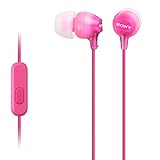 Sony MDREX15APPI - Auriculares in-Ear (con micrófono y Mando con Control de Volumen y reproducción Incorporado) Color Rosa
