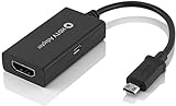 QGECEN MHL 11-pin Micro USB to HDMI Cable Adapter with 1080p Video Audio Output for Samsung Galaxy S3 S4 S5, Note 2 3 4, Galaxy Tab 3, Tab S, Tab Pro