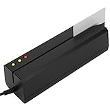Lector de tarjetas de banda magnética USB, escritor de lector de tarjetas de banda magnética USB de 3 pistas Lector de tarjetas de crédito POS Magstripe para mini lector MSR605X Swiper