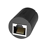 EasyULT Conector RJ45 Hembra a Hembra Acoplador, Ethernet Adaptador Extensor de Cable, Acoplador de Red Acopladores en línea RJ45 Acopladores(Negro)