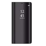Samsung Galaxy S6 Edge Plus Funda, Flip Tapa Libro Carcasa - Modelo Inteligente Fecha Case del Dura Plegable Elegante, Cover Pantalla Integral Cubierta para Samsung Galaxy S6 Edge Plus (Negro)