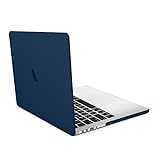 kwmobile Carcasa Dura de Laptop Compatible con Apple MacBook Pro Retina 15' (a Partir de principios de 2013) - Azul Oscuro - Funda Fina de Goma